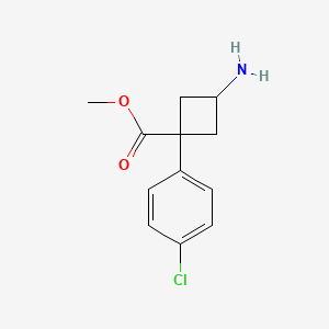 Methyl 3-amino-1-(4-chlorophenyl)cyclobutane-1-carboxylate