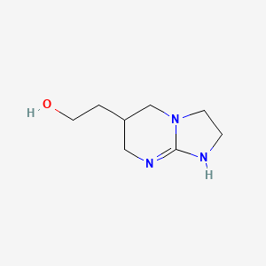 molecular formula C8H15N3O B13308897 2-{2H,3H,5H,6H,7H,8H-imidazo[1,2-a]pyrimidin-6-yl}ethan-1-ol 