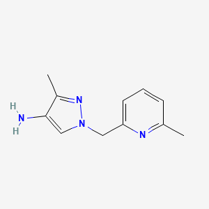 3-Methyl-1-((6-methylpyridin-2-yl)methyl)-1h-pyrazol-4-amine