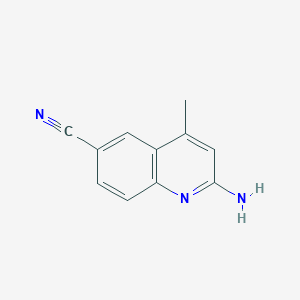 molecular formula C11H9N3 B13308942 2-Amino-4-methylquinoline-6-carbonitrile 