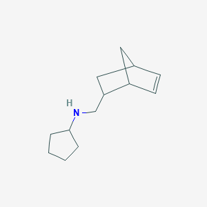 molecular formula C13H21N B13308953 N-{bicyclo[2.2.1]hept-5-en-2-ylmethyl}cyclopentanamine 