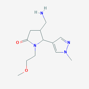 4-(aminomethyl)-1-(2-methoxyethyl)-5-(1-methyl-1H-pyrazol-4-yl)pyrrolidin-2-one