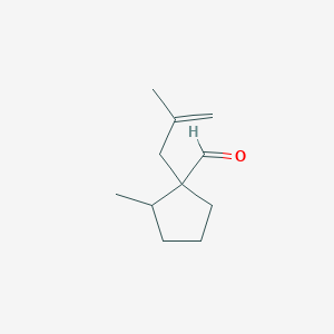 2-Methyl-1-(2-methylprop-2-en-1-yl)cyclopentane-1-carbaldehyde