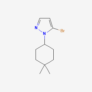 molecular formula C11H17BrN2 B13308996 5-Bromo-1-(4,4-dimethylcyclohexyl)-1H-pyrazole 