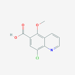 molecular formula C11H8ClNO3 B13309013 8-Chloro-5-methoxyquinoline-6-carboxylic acid 