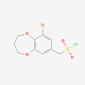 (9-Bromo-3,4-dihydro-2H-1,5-benzodioxepin-7-yl)methanesulfonyl chloride