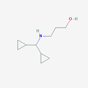 3-[(Dicyclopropylmethyl)amino]propan-1-ol