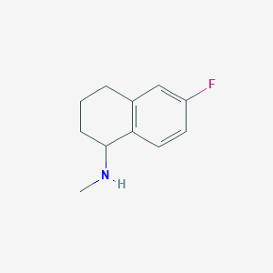 molecular formula C11H14FN B13309086 6-fluoro-N-methyl-1,2,3,4-tetrahydronaphthalen-1-amine 