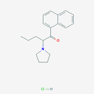 molecular formula C19H24ClNO B133091 Naphyrone 1-naphthyl isomer (hydrochloride) CAS No. 1349245-31-3
