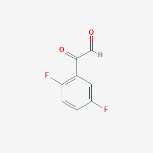 molecular formula C8H4F2O2 B13309103 2-(2,5-Difluorophenyl)-2-oxoacetaldehyde 