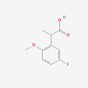 molecular formula C10H11FO3 B13309117 2-(5-Fluoro-2-methoxyphenyl)propanoic acid 