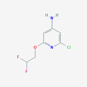 molecular formula C7H7ClF2N2O B13309176 2-Chloro-6-(2,2-difluoroethoxy)pyridin-4-amine 