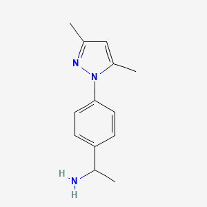 1-[4-(3,5-Dimethyl-1H-pyrazol-1-yl)phenyl]ethan-1-amine