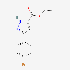 molecular formula C12H11BrN2O2 B1330925 3-(4-溴苯基)-1H-吡唑-5-羧酸乙酯 CAS No. 948292-48-6