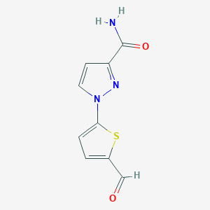 1-(5-Formylthiophen-2-YL)-1H-pyrazole-3-carboxamide