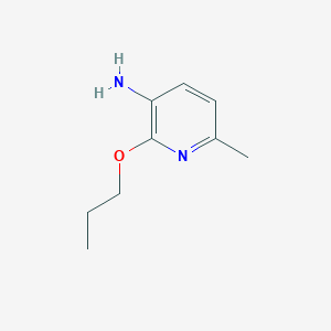 molecular formula C9H14N2O B13309262 6-Methyl-2-propoxypyridin-3-amine 