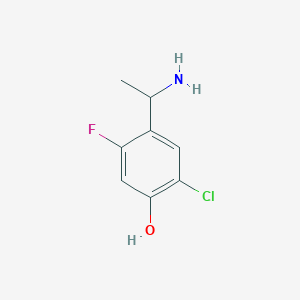 4-(1-Aminoethyl)-2-chloro-5-fluorophenol