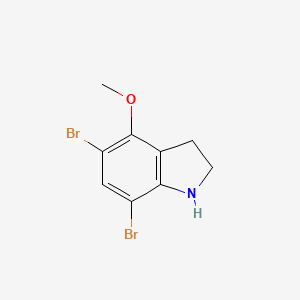 5,7-dibromo-4-methoxy-2,3-dihydro-1H-indole