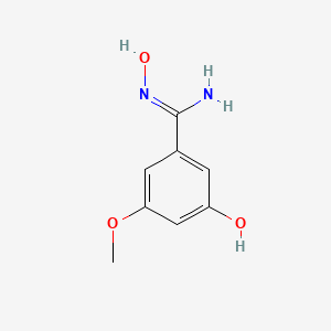 molecular formula C8H10N2O3 B13309306 N',3-Dihydroxy-5-methoxybenzene-1-carboximidamide 