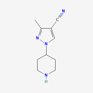 3-Methyl-1-(piperidin-4-yl)-1H-pyrazole-4-carbonitrile