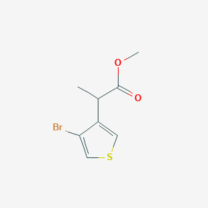 molecular formula C8H9BrO2S B13309370 Methyl 2-(4-bromothiophen-3-YL)propanoate 