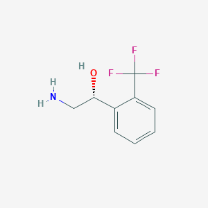 molecular formula C9H10F3NO B13309385 (1R)-2-amino-1-[2-(trifluoromethyl)phenyl]ethan-1-ol 