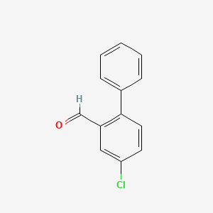 molecular formula C13H9ClO B13309391 4-Chlorobiphenyl-2-carbaldehyde 