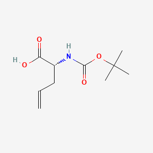 molecular formula C10H17NO4 B1330942 (R)-2-((tert-Butoxycarbonyl)amino)pent-4-enoic acid CAS No. 170899-08-8