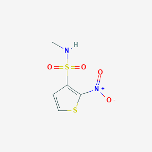 molecular formula C5H6N2O4S2 B13309433 N-methyl-2-nitrothiophene-3-sulfonamide 