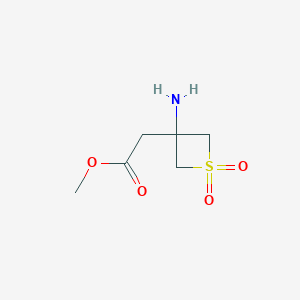 Methyl 2-(3-amino-1,1-dioxidothietan-3-yl)acetate