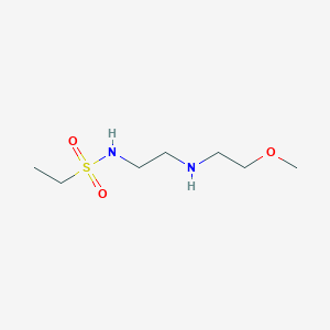 molecular formula C7H18N2O3S B13309442 N-(2-[(2-Methoxyethyl)amino]ethyl)ethane-1-sulfonamide 