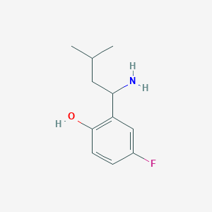 2-(1-Amino-3-methylbutyl)-4-fluorophenol