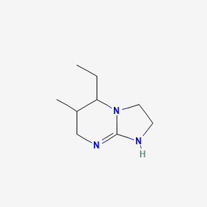 molecular formula C9H17N3 B13309500 5-Ethyl-6-methyl-2H,3H,5H,6H,7H,8H-imidazo[1,2-a]pyrimidine 