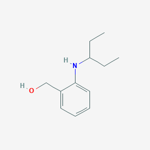 molecular formula C12H19NO B13309515 {2-[(Pentan-3-yl)amino]phenyl}methanol 