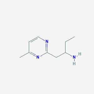 molecular formula C9H15N3 B13309542 1-(4-Methylpyrimidin-2-yl)butan-2-amine 