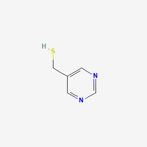 molecular formula C5H6N2S B13309545 (Pyrimidin-5-yl)methanethiol 