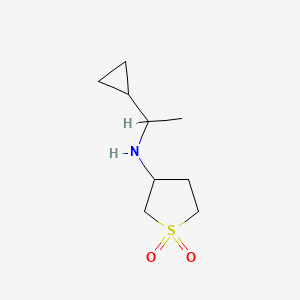 3-[(1-Cyclopropylethyl)amino]-1lambda6-thiolane-1,1-dione