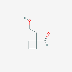 1-(2-Hydroxyethyl)cyclobutane-1-carbaldehyde