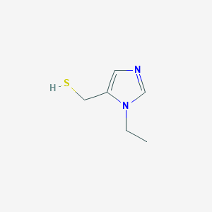 molecular formula C6H10N2S B13309597 (1-ethyl-1H-imidazol-5-yl)methanethiol 