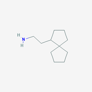 molecular formula C11H21N B13309684 2-{Spiro[4.4]nonan-1-yl}ethan-1-amine 