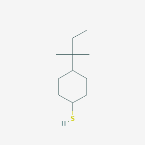 molecular formula C11H22S B13309685 4-(2-Methylbutan-2-yl)cyclohexane-1-thiol 