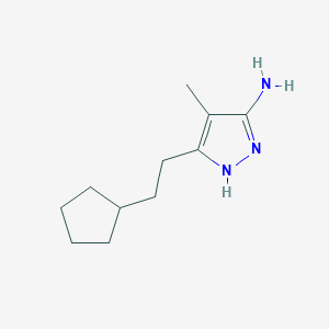 3-(2-Cyclopentylethyl)-4-methyl-1H-pyrazol-5-amine