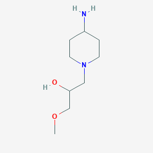 molecular formula C9H20N2O2 B13309704 1-(4-Aminopiperidin-1-yl)-3-methoxypropan-2-ol 