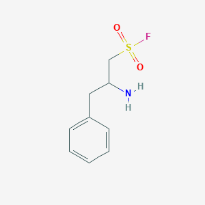 molecular formula C9H12FNO2S B13309711 2-Amino-3-phenylpropane-1-sulfonyl fluoride 