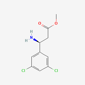 molecular formula C10H11Cl2NO2 B13309712 Methyl (3S)-3-amino-3-(3,5-dichlorophenyl)propanoate 