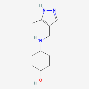 4-{[(3-methyl-1H-pyrazol-4-yl)methyl]amino}cyclohexan-1-ol