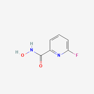 molecular formula C6H5FN2O2 B13309718 6-Fluoro-N-hydroxypyridine-2-carboxamide 