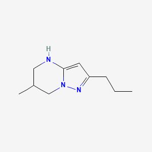 molecular formula C10H17N3 B13309733 6-Methyl-2-propyl-4H,5H,6H,7H-pyrazolo[1,5-a]pyrimidine 