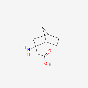 molecular formula C9H15NO2 B13309744 2-(2-Aminobicyclo[2.2.1]heptan-2-YL)acetic acid 