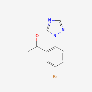 1-[5-Bromo-2-(1H-1,2,4-triazol-1-YL)phenyl]ethan-1-one